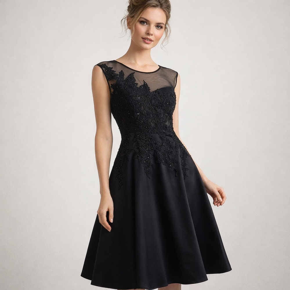 JJ’s HOUSE black cocktail dress NWT sz8